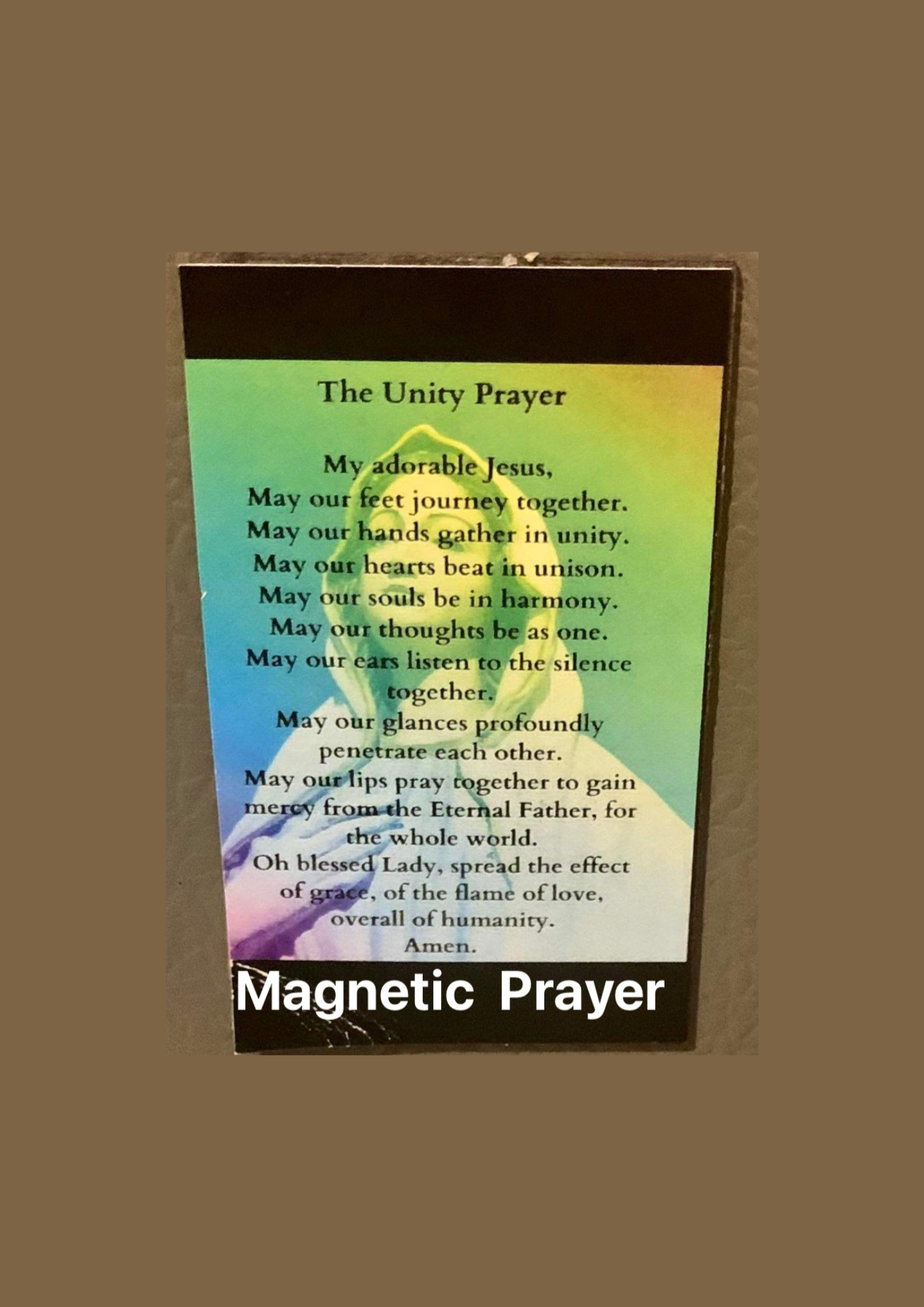 MAGNETIC PRAYER CARD/ RELIGIOUS ACCESSORIES