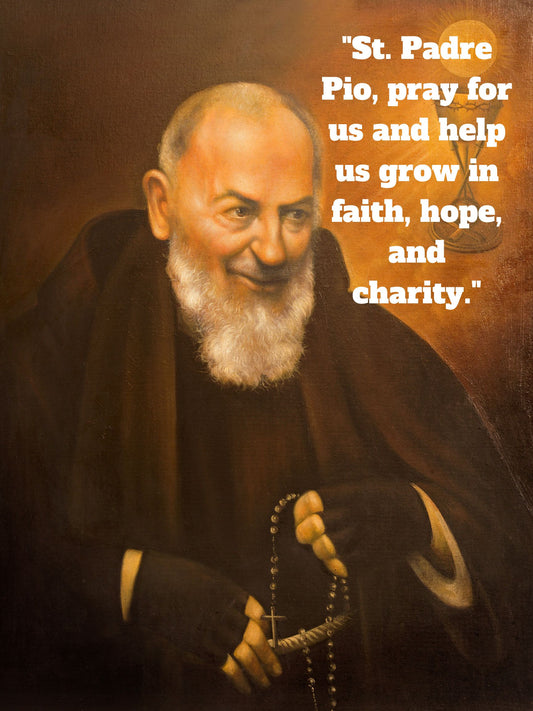 ST. PADRE PIO /SAINTS IMAGES/ DIGITAL DOWNLOAD/ 18 in x 24 in (medium poster size)