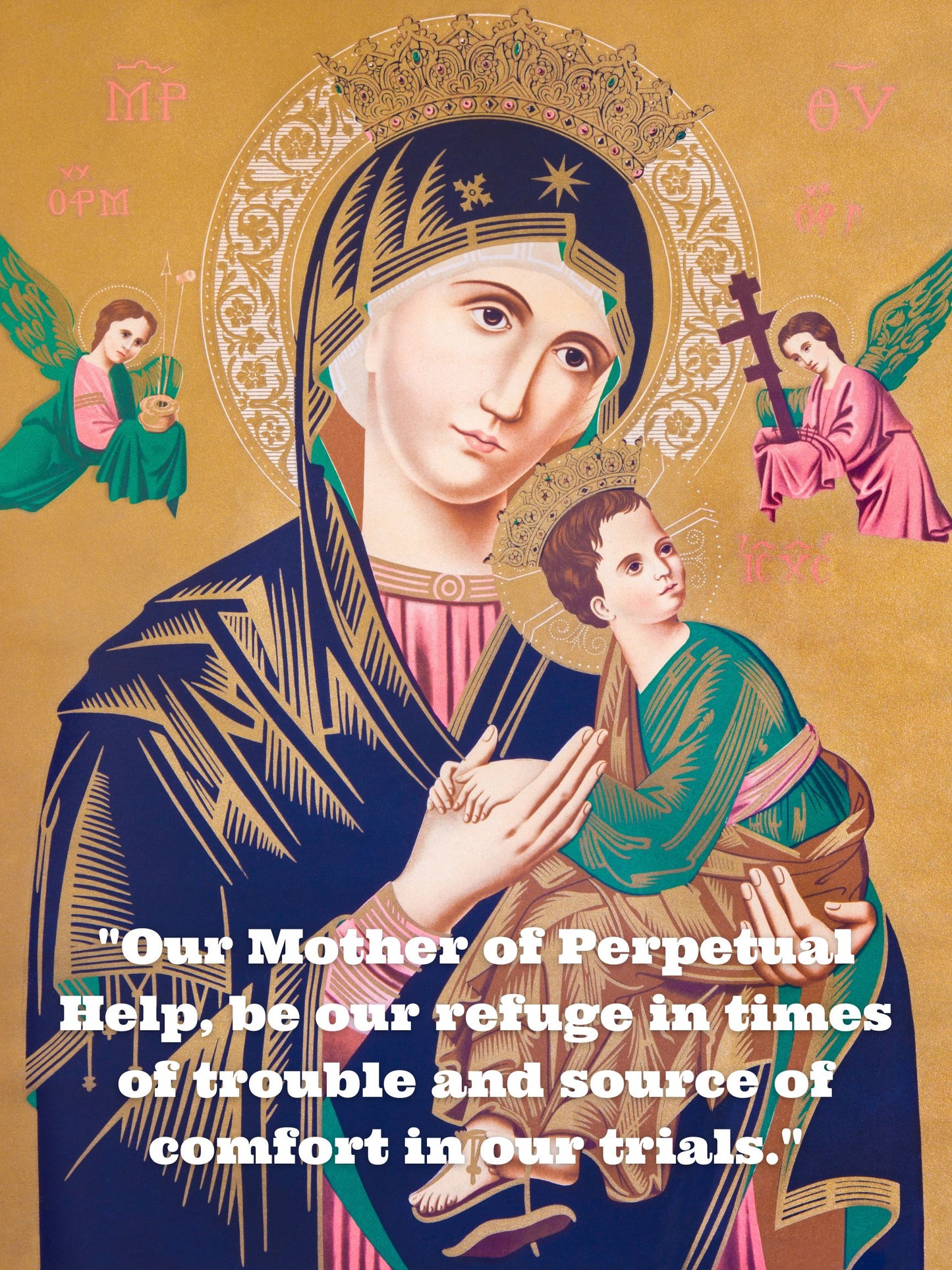 OUR MOTHER OF PERPETUAL HELP/SAINTS IMAGES/ DIGITAL DOWNLOAD/ 18 in x 24 in (medium poster size)