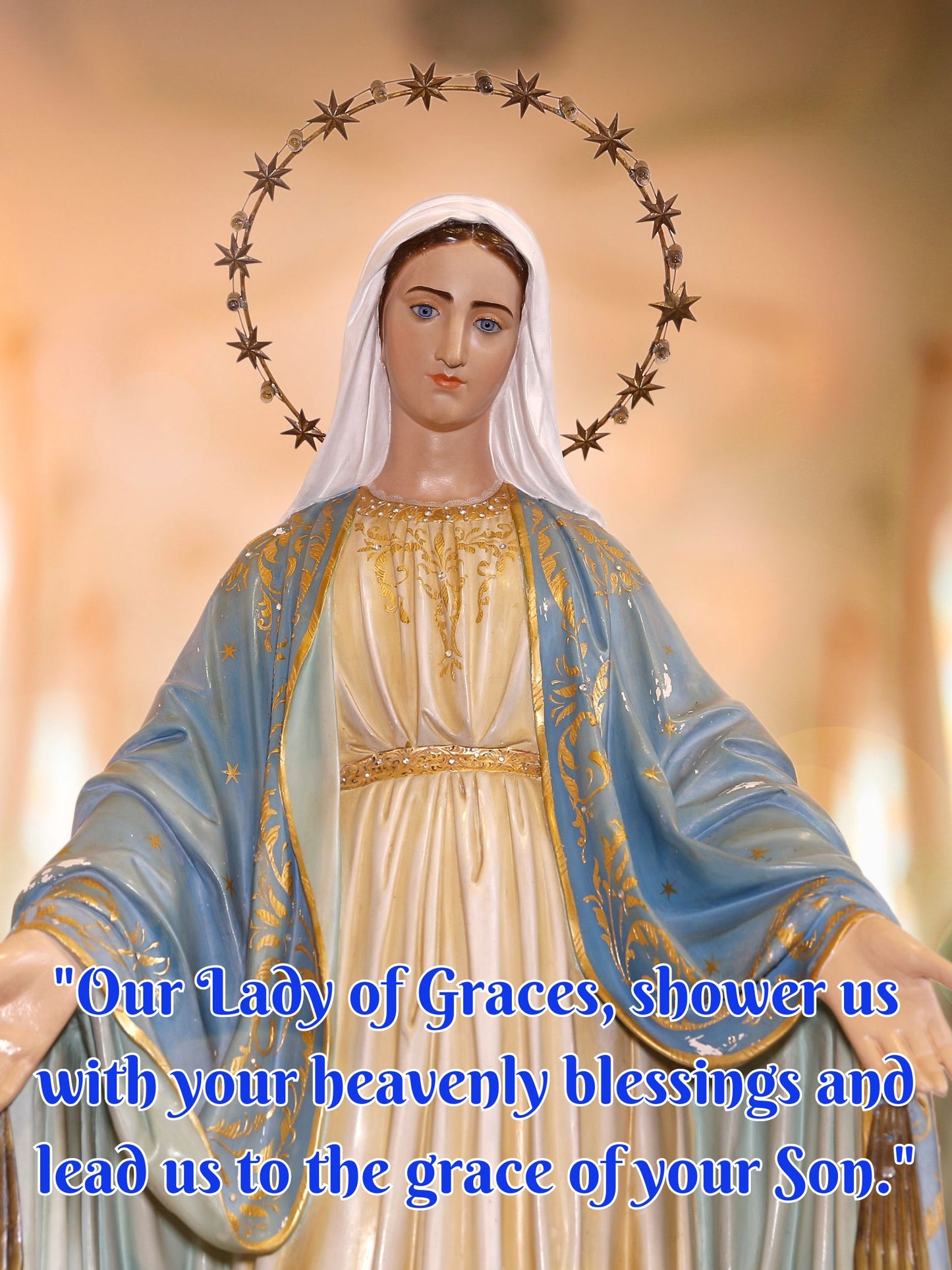 OUR LADY OF GRACES /SAINTS IMAGES/ DIGITAL DOWNLOAD/ 18 in x 24 in (medium poster size)