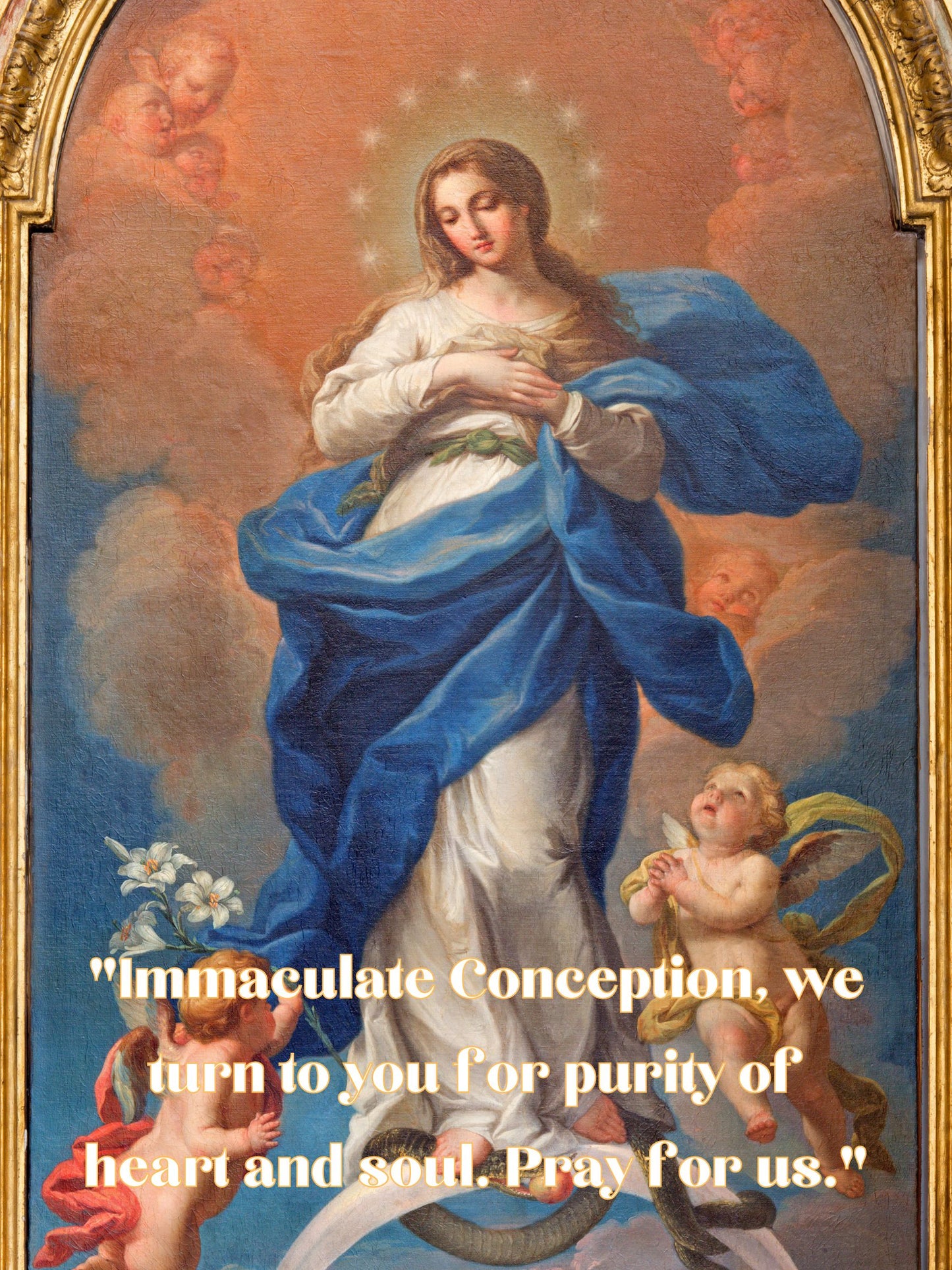 IMMACULATE CONCEPTION /SAINTS IMAGES/ DIGITAL DOWNLOAD/ 18 in x 24 in (medium poster size)