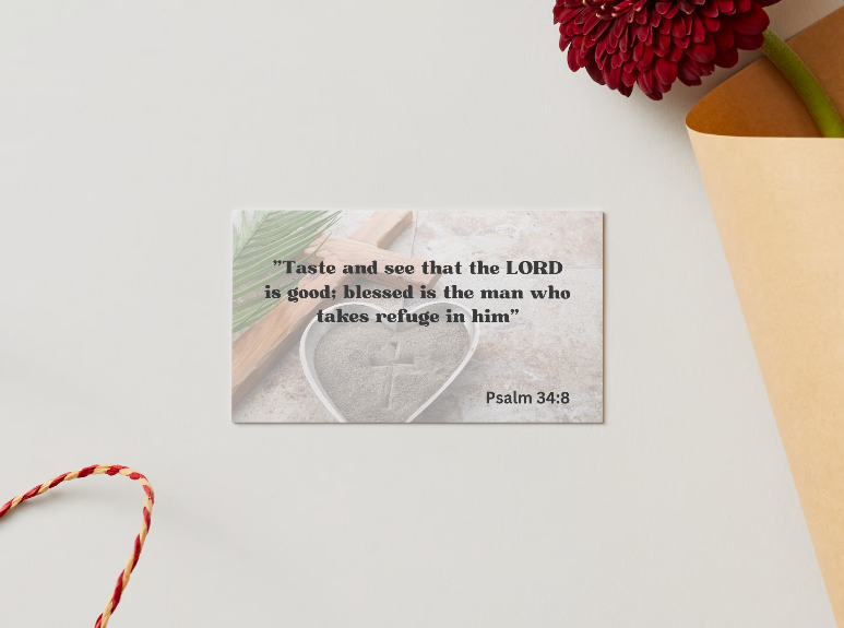 PSALM 34:8/BIBLE VERSE/TAG INSPIRATIONS/ DIGITAL DOWNLOAD/  3.5 in x 2 in