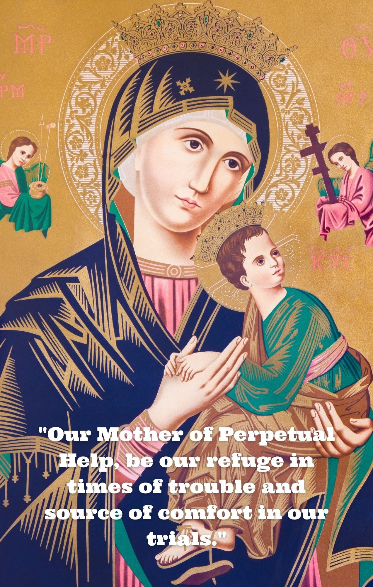 OUR MOTHER OF PERPETUAL HELP/SAINTS IMAGES/ DIGITAL DOWNLOAD/ (7 in x 11 in)