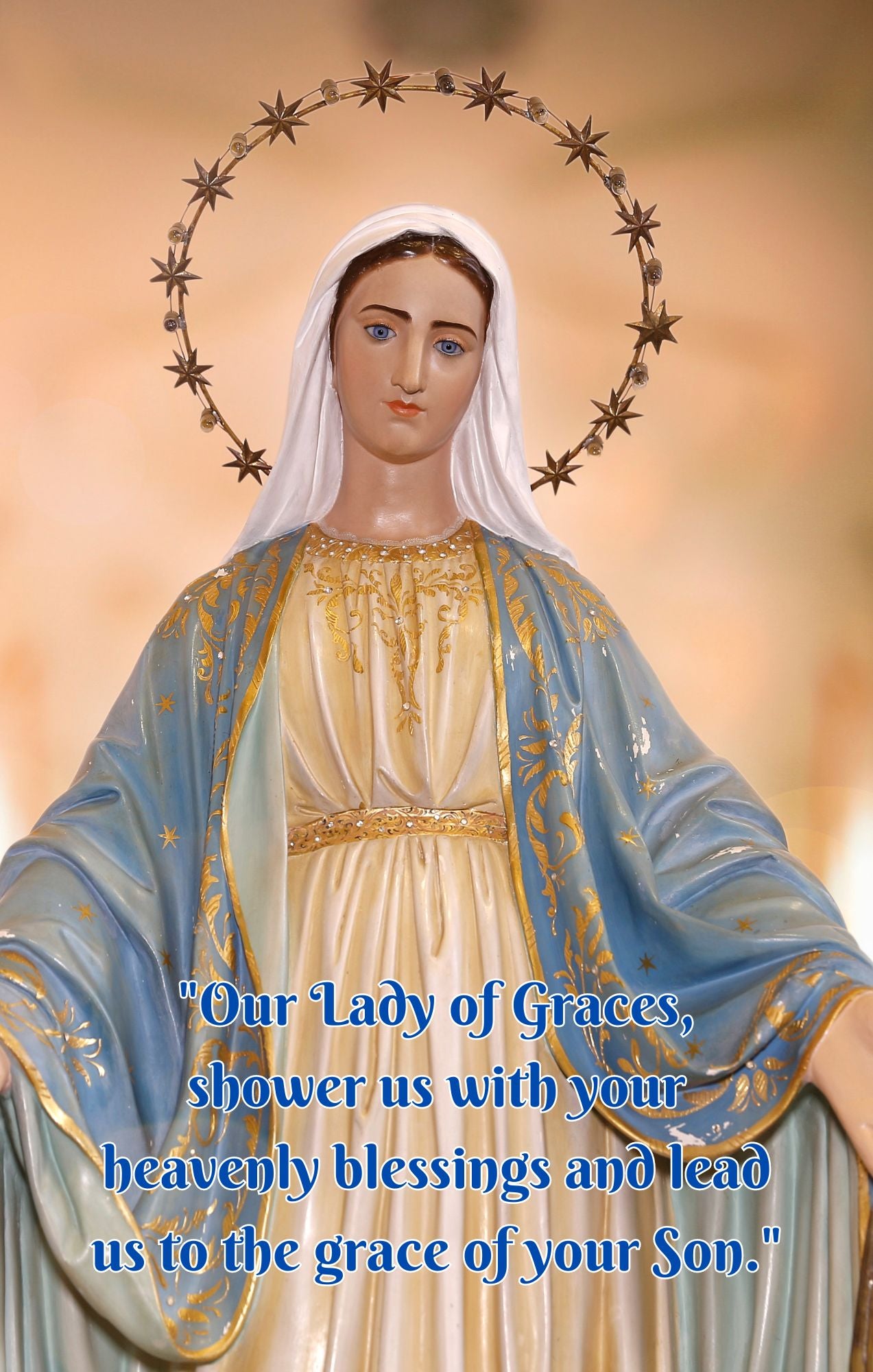 OUR LADY OF GRACES /SAINTS IMAGES/ DIGITAL DOWNLOAD/ ( 7 in x 11 in )