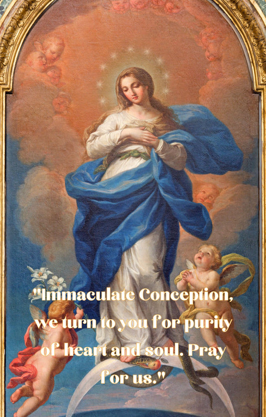 IMMACULATE CONCEPTION /SAINTS IMAGES/ DIGITAL DOWNLOAD/ (7 in x 11 in)