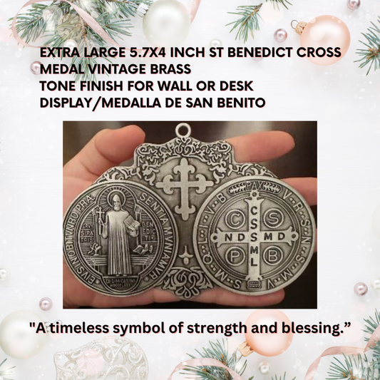 ST. BENEDICT CROSS MEDAL FOR WALL OR DESK DISPLAY