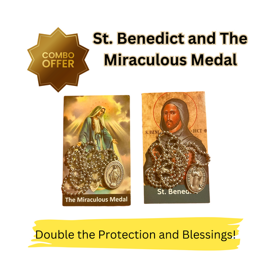 COMBO OFFER/ St. Benedict and The Miraculous Medal