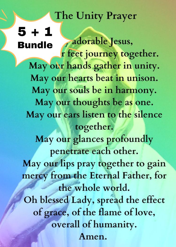 PRE-PRINTED/THE UNITY PRAYER CARD/ 2.5" x 3.5"