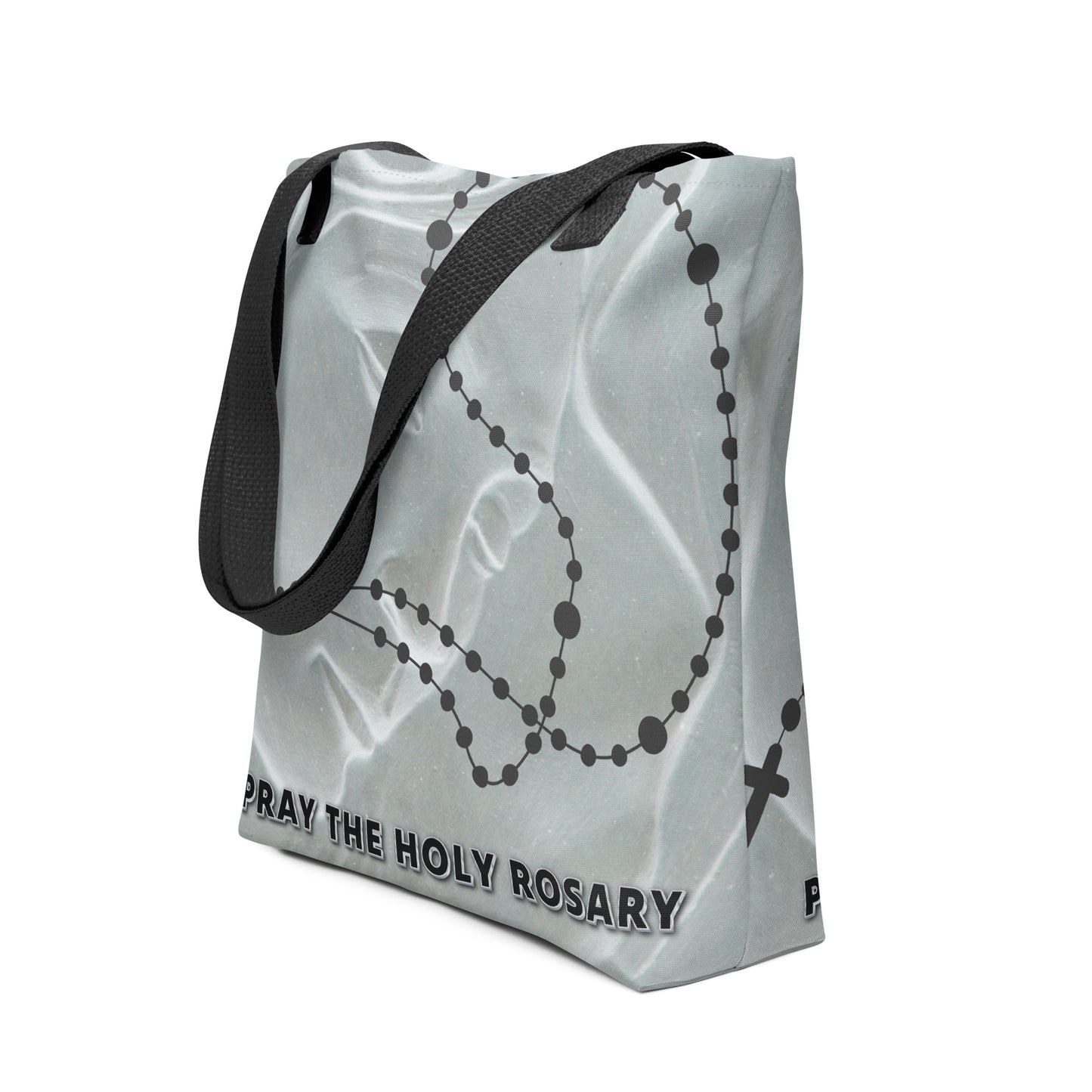 PRAY THE HOLY ROSARY Tote bag / All-Over Print