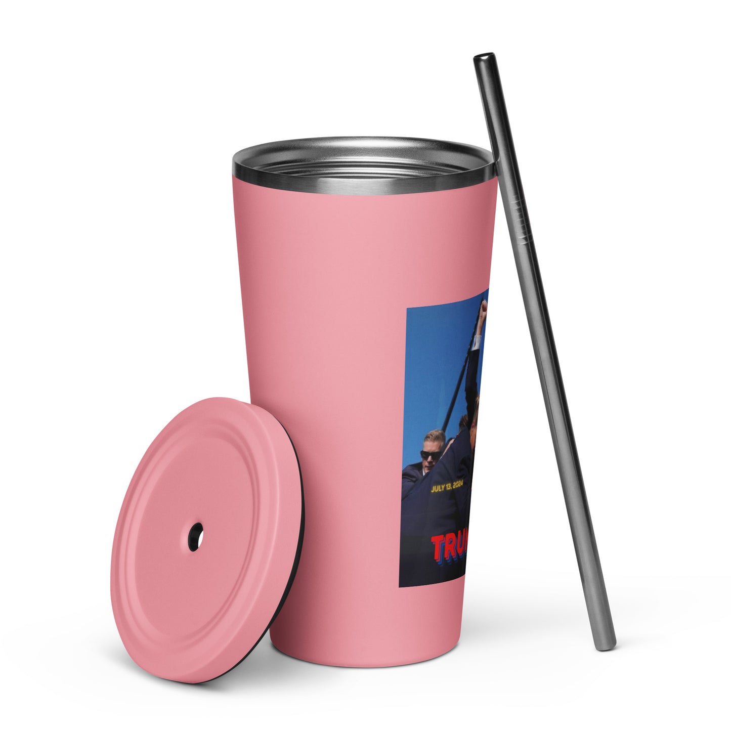 TRUMP 2024/Insulated tumbler with a straw