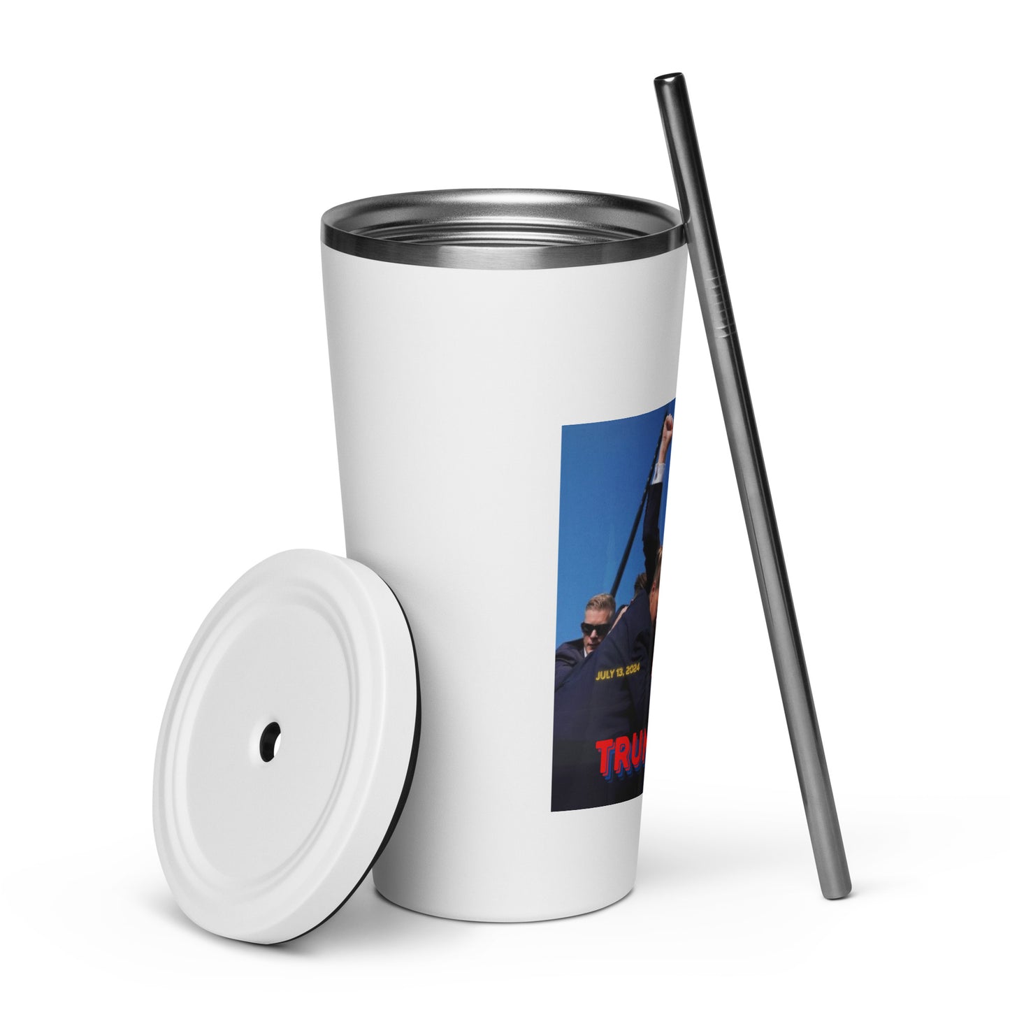 TRUMP 2024/Insulated tumbler with a straw