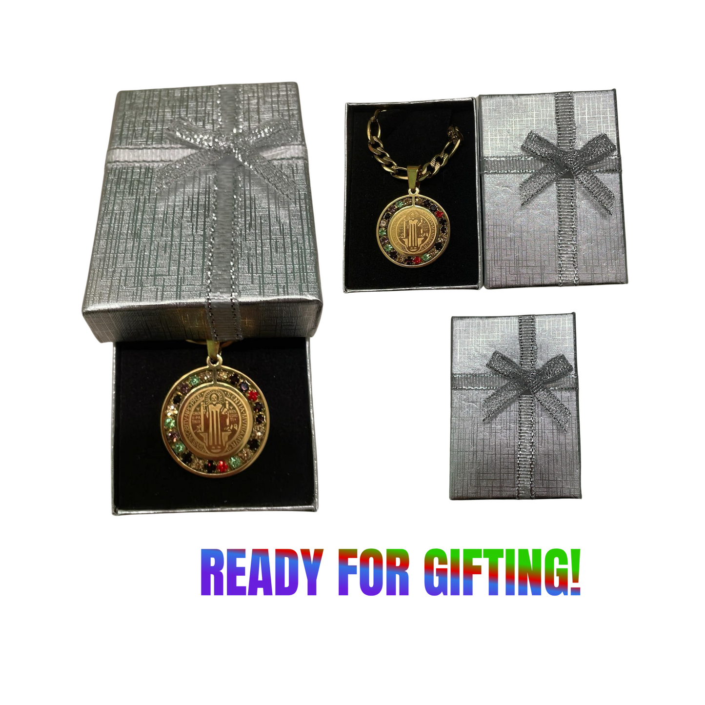 SAINT BENEDICT MEDAL NECKLACE FOR MEN/WOMEN WITH GIFT BOX