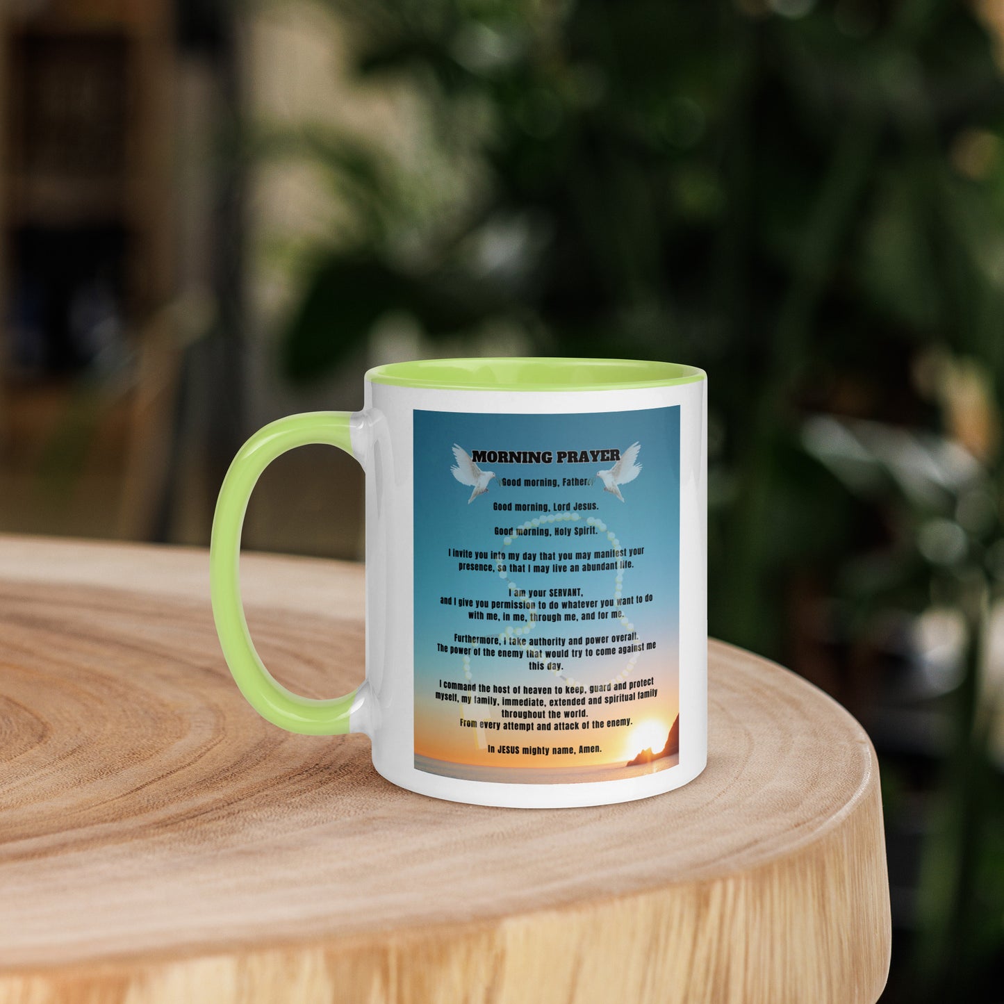 "MORNING PRAYER" Mug /Mug with Color Inside