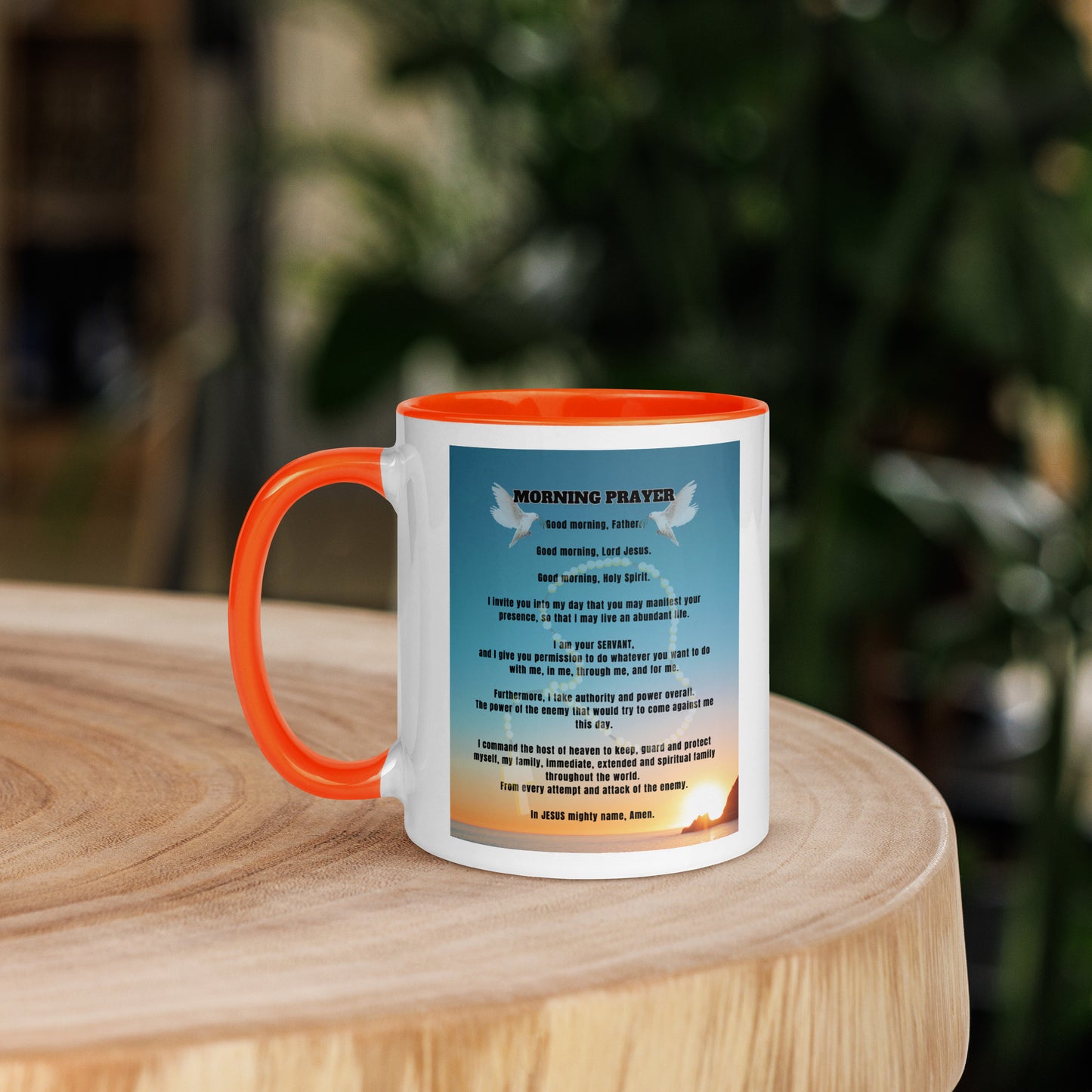 "MORNING PRAYER" Mug /Mug with Color Inside