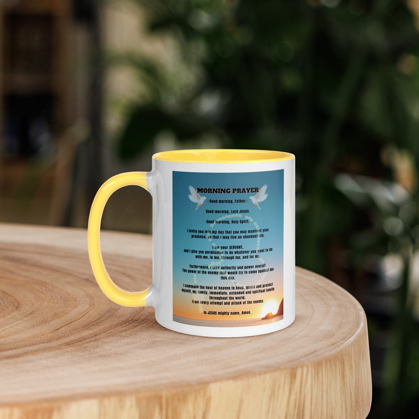 "MORNING PRAYER" Mug /Mug with Color Inside