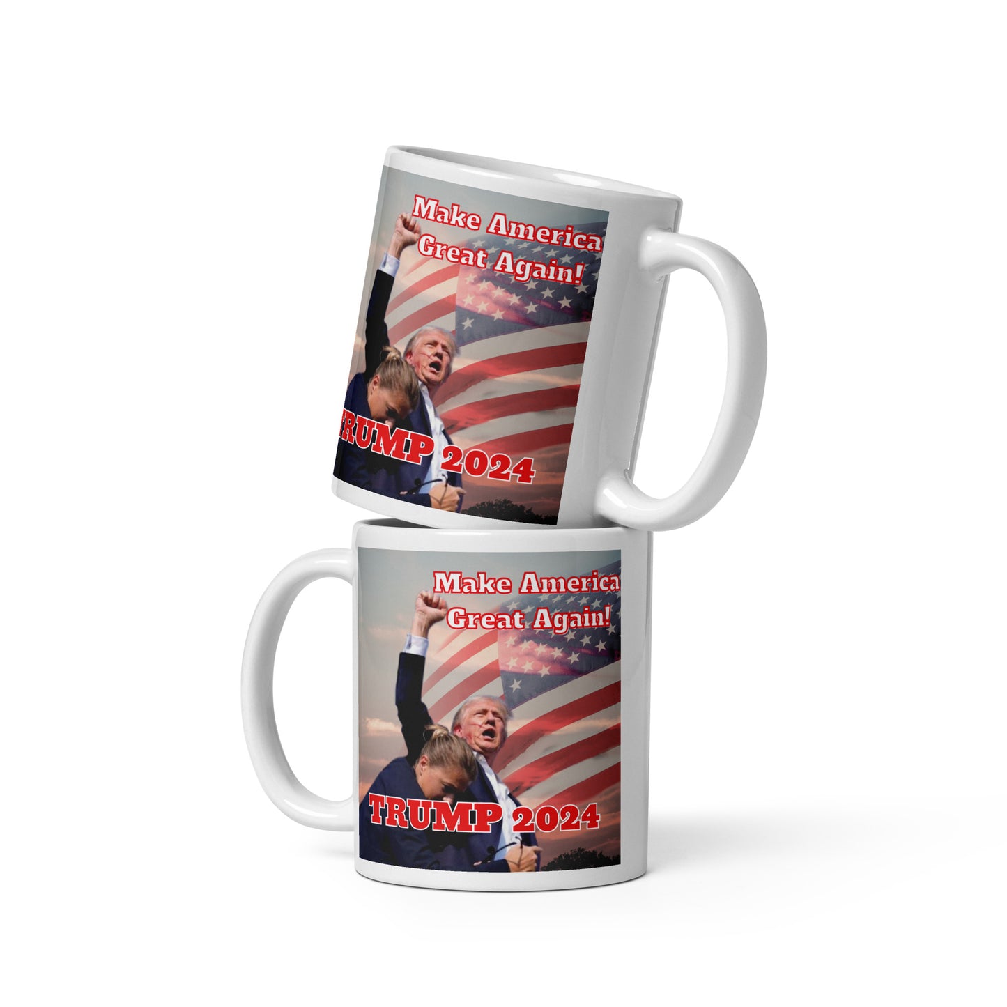 TRUMP 2024 /White glossy mug/ 11oz