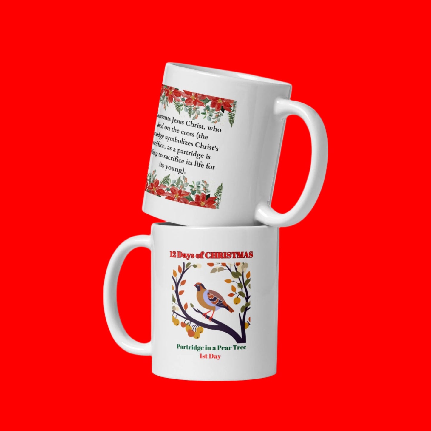 1st DAY OF CHRISTMAS /White glossy mug