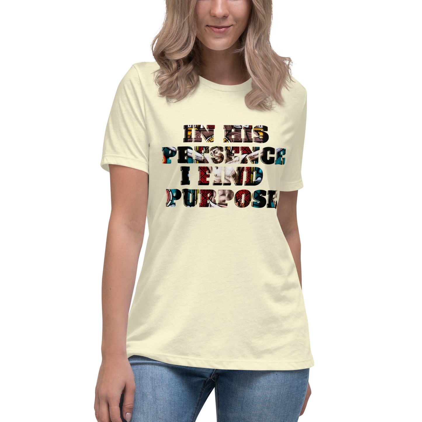 "IN HIS PRESENCE..."/Women's Relaxed T-Shirt