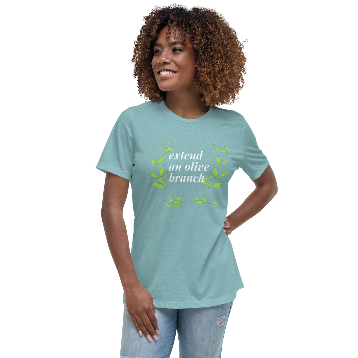 "EXTEND AN OLIVE BRANCH"/Women's Relaxed T-Shirt