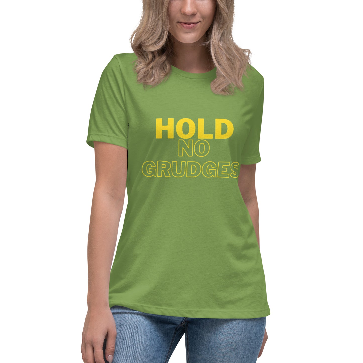 "HOLD NO GRUDGES"/Women's Relaxed T-Shirt