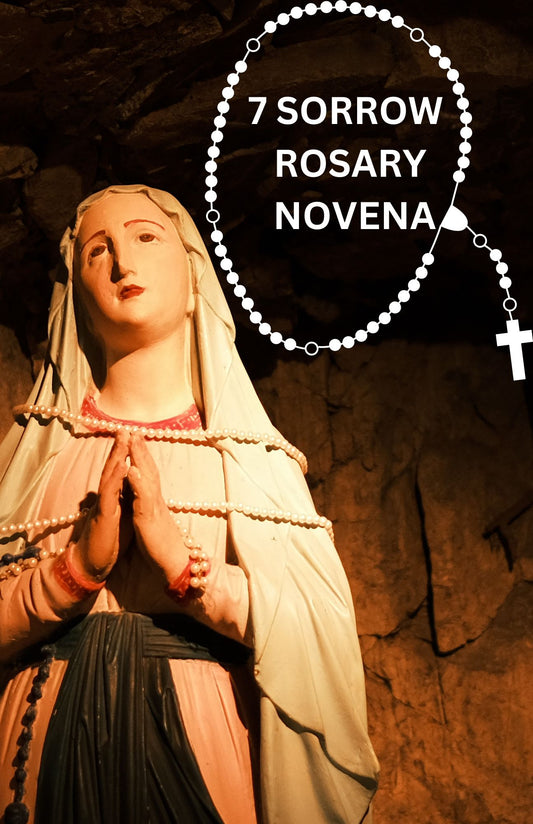 7 SORROW ROSARY NOVENA/DIGITAL DOWNLOAD/PDF PRINTABLE/5.5 X 8.5 inches