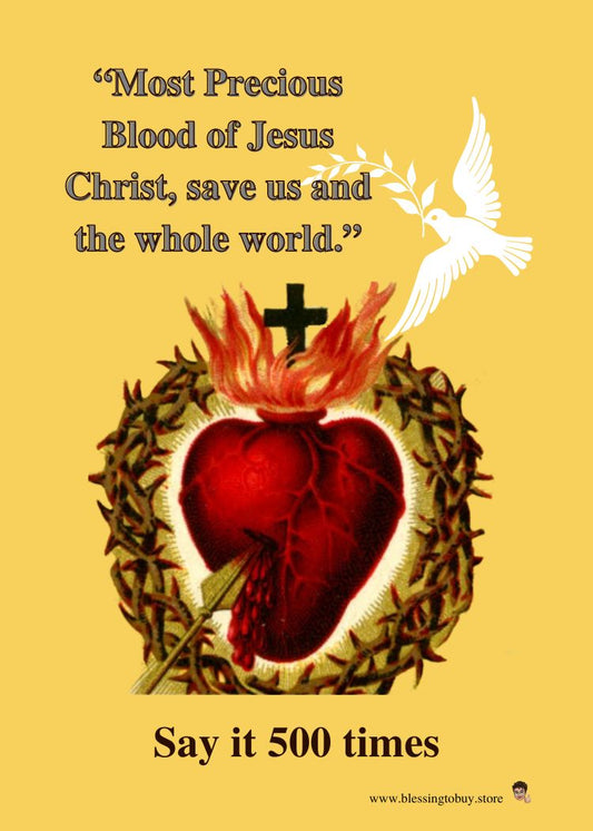 BLOOD OF JESUS PRAYER Pocket Size (2.5" x 3.5") Printable Prayer Card PDF/Digital Download