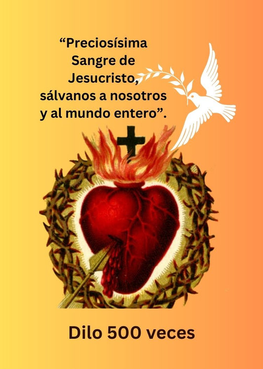 ORACIÓN DE LA SANGRE DE JESÚS Tamaño de bolsillo (2.5" x 3.5") Tarjeta de oración imprimible PDF/Descarga digital