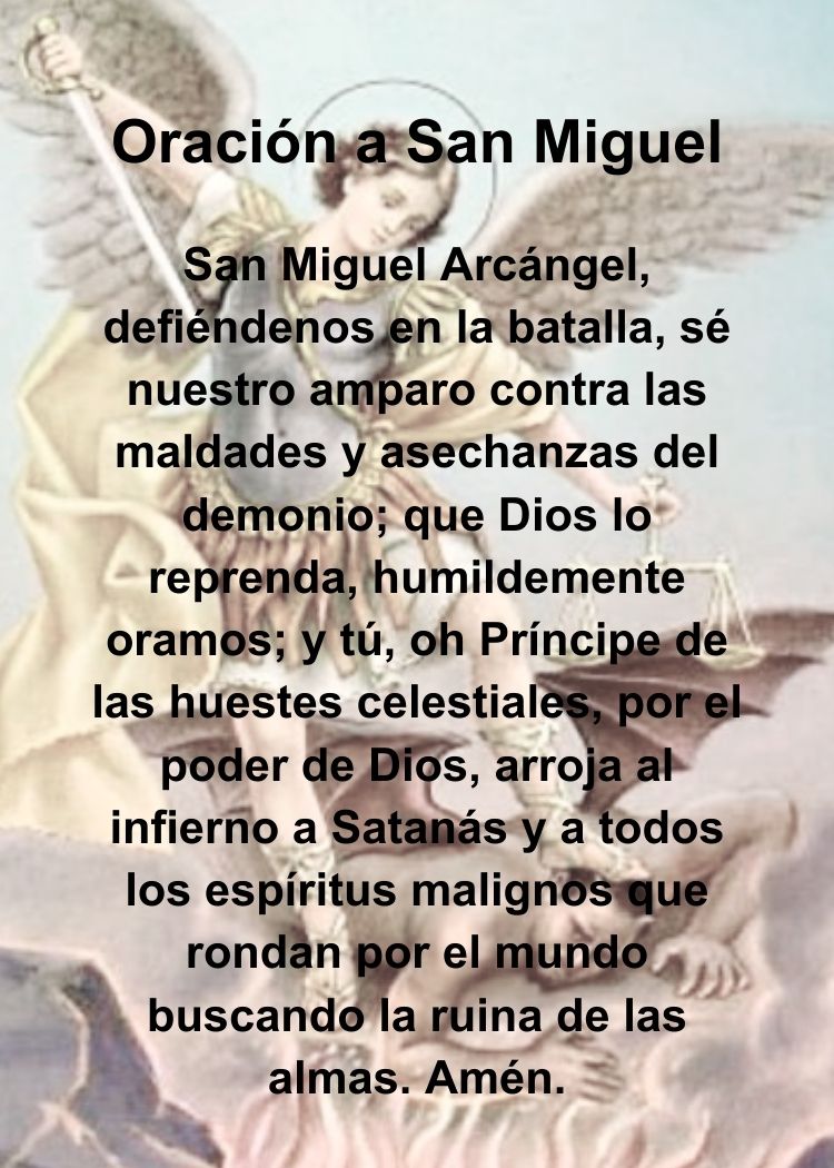 Oración a San Miguel Tamaño de Bolsillo (2.5" x 3.5") Tarjeta de Oración Imprimible PDF/Descarga Digital