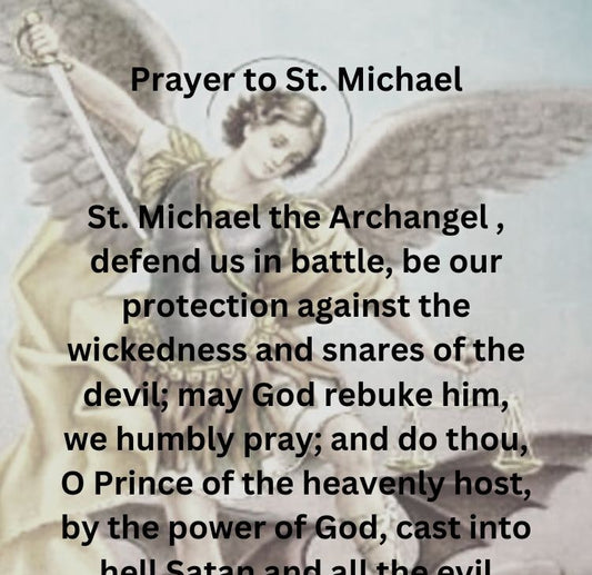 Prayer to St. Michael Pocket Size (2.5" x 3.5") Printable Prayer Card PDF/Digital Download