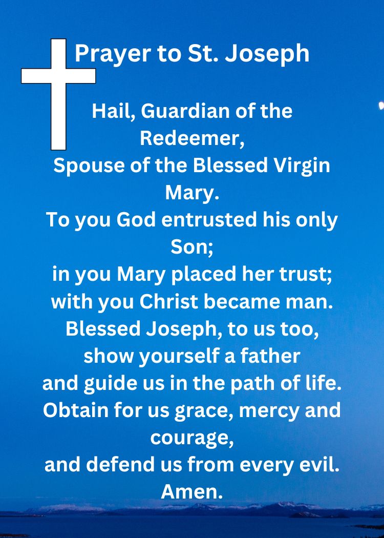 PRAYER TO ST. JOSEPH Pocket Size (2.5" x 3.5") Printable Prayer Card PDF/Digital Download