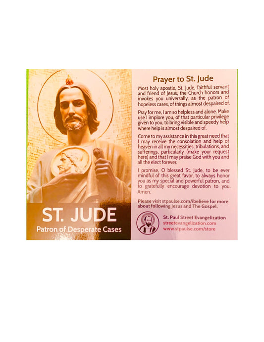 ST. JUDE PRINTED HOLY CARD/ 2" x 3.5"