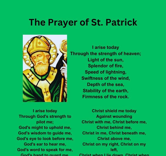 Prayer to St. Patrick/Pocket Size (2.5" x 3.5") Printable Prayer Card PDF/Digital Download