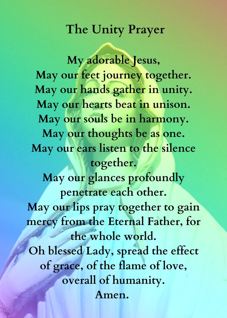 THE UNITY PRAYER /Pocket Size (2.5" x 3.5") Printable Prayer Card PDF/Digital Download