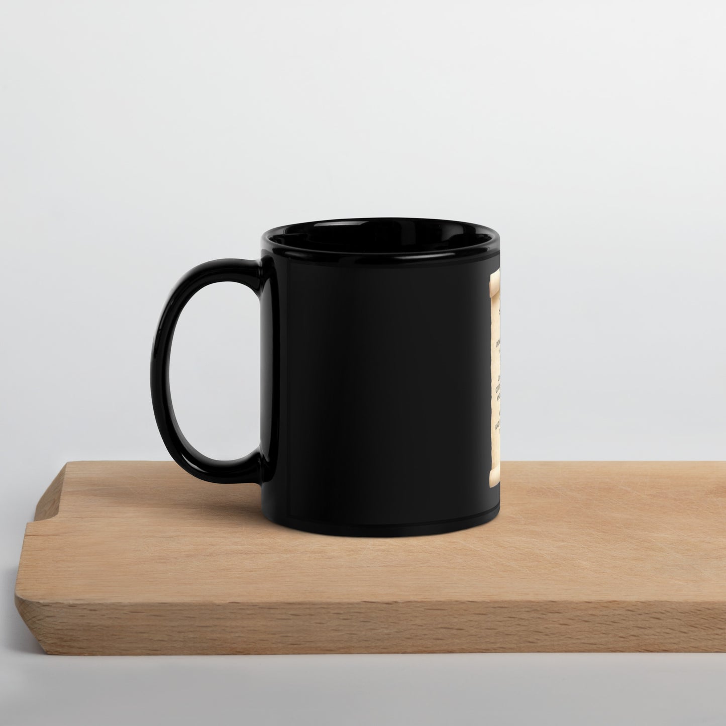 The Lord's Prayer Black Glossy Mug