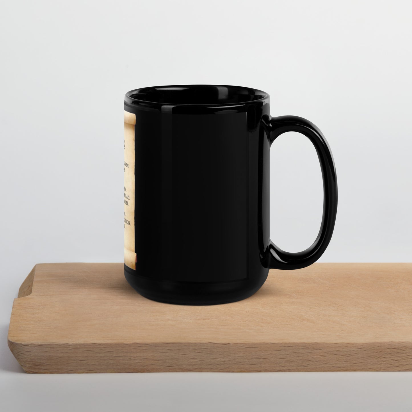 The Lord's Prayer Black Glossy Mug