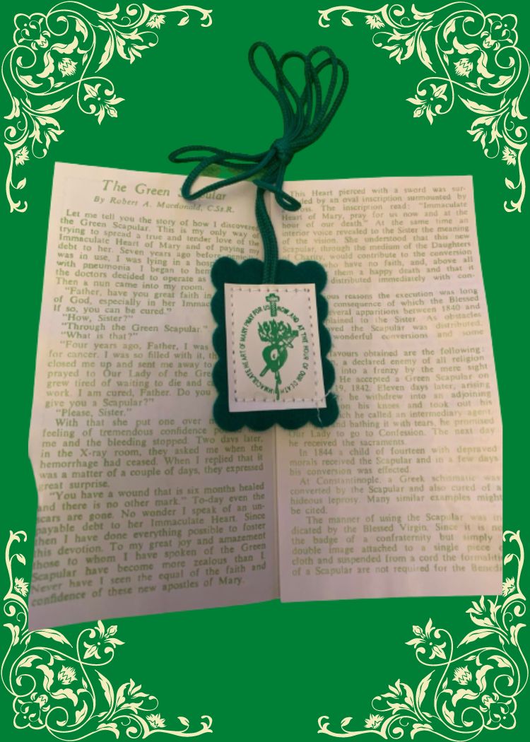 Green Scapular | Immaculate Heart of Mary Pray For Us